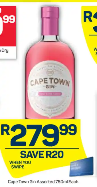 Pick n Pay Liquor Cape Town Gin Assorted 750ml offer