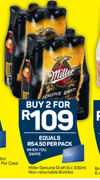 Pick n Pay Liquor Miller Genuine Draft 6x330ml offer