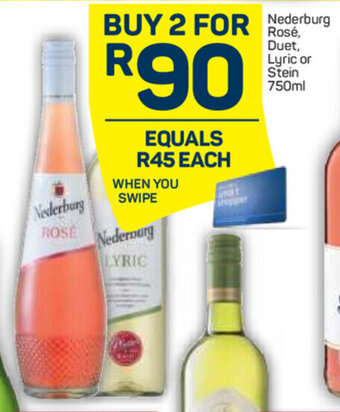 Pick n Pay Liquor Nederburg Rosé, Duet, Lyric or Stein 750ml offer