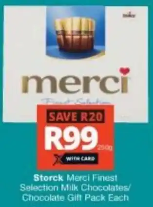 Checkers Liquor Shop Storck Merci Finest Selection Milk Chocolates/ Chocolate Gift Pack Each offer