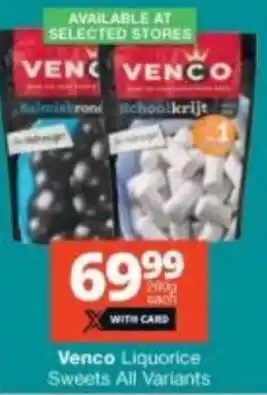 Checkers Liquor Shop Venco Liquorice Sweets All Variants offer