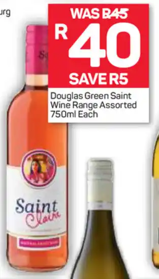 Pick n Pay Liquor Douglas Green Saint Wine Range Assorted 750ml offer