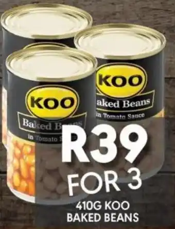 OBC Meat & Chicken 410G KOO BAKED BEANS offer