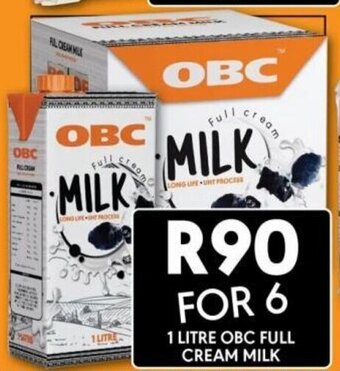 OBC Meat & Chicken 1 LITRE OBC FULL CREAM MILK offer