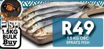 OBC Meat & Chicken 1.5 KG OBC SPRATS FISH offer