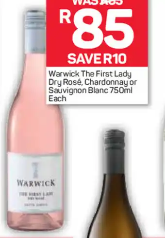 Pick n Pay Liquor Warwick The First Lady Dry Rosé, Chardonny or Sauvignon Blanc 750ml offer