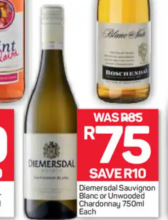 Pick n Pay Liquor Deimersdal Sauvignon Blanc or Unwooded Chardonnay 750ml offer