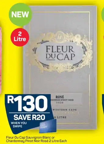 Fleur Du Cap Sauvignon Blanc or Chardonnay Pinot Noir Rosé 2 Litre