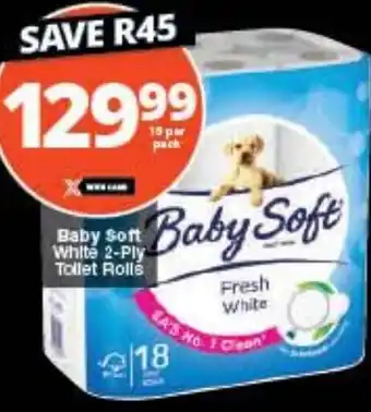 Checkers Baby Soft White 2-Ply Tollet Rolls offer