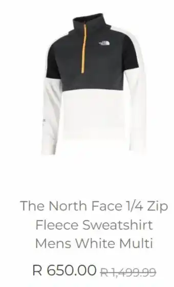 Studio 88 The north face 1/4 z zip fleee sweatshirt mens white multi offer