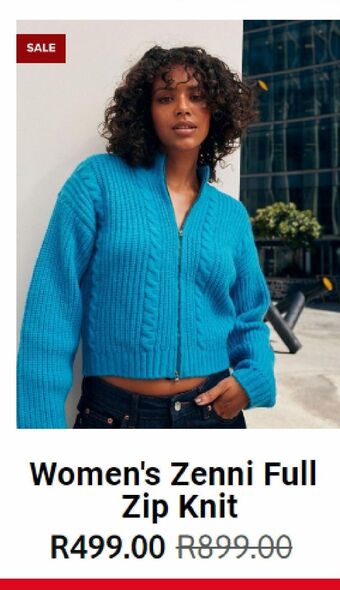 Women's zenni full zip knit
