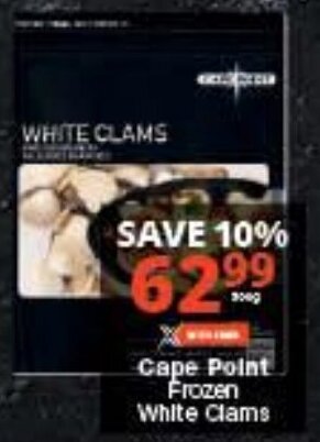 Checkers Cape Point Frozen White Clams offer