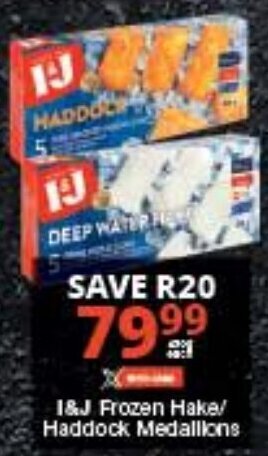 Checkers I&J Frozen Hake/ Haddock Medallions offer