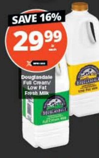 Checkers Douglasdale Full Cream/ Low Fat Fresh Milk offer