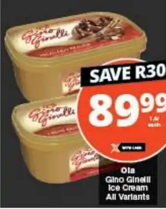 Checkers Ola Gino Ginell Ice Cream All Variants offer