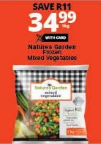 Checkers Natures Garden Frozen Mixed Vegetables offer