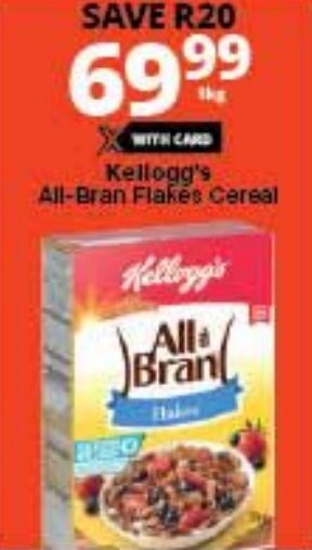 Checkers Kellogg's All-Bran Flakes Cereal offer