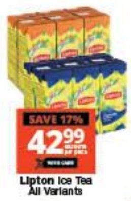 Checkers Lipton Ice Tea All Variants offer