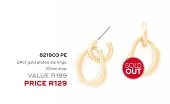 24ct gold plated earrings