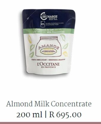L'Occitane Almond milk concentrate offer
