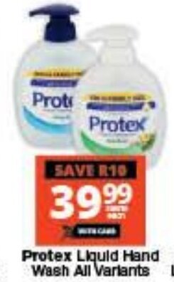 Checkers Protex Liquid Hand Wash All Variants offer