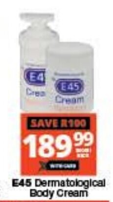 Checkers E45 Dermatological Body Cream offer