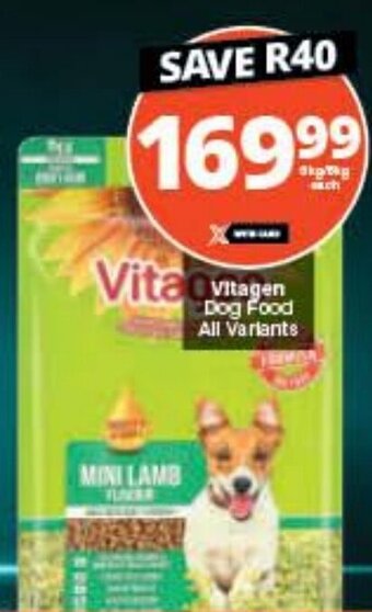 Checkers Vitagen Dog Food All Variants offer