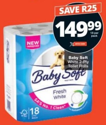 Checkers Baby Soft White 2-Ply Toilet Rolls offer