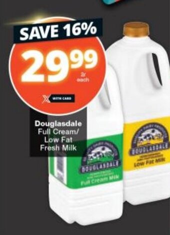 Douglasdale Full Cream/ Low Fat Fresh Milk