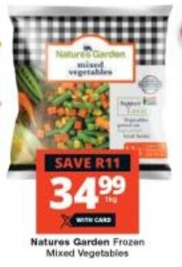 Checkers Natures Garden Frozen Mixed Vegetables offer