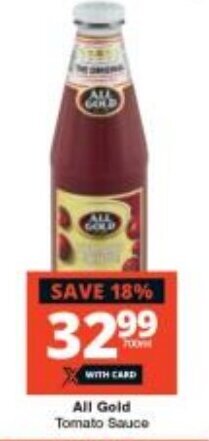 Checkers All Gold Tomato Sauce offer
