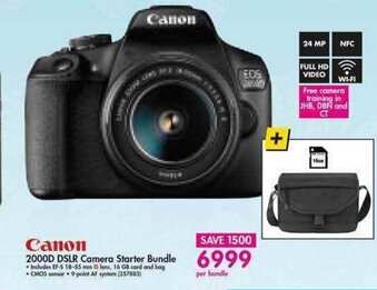 Makro Canon 2000D DSLR Camera Starter Bundle offer