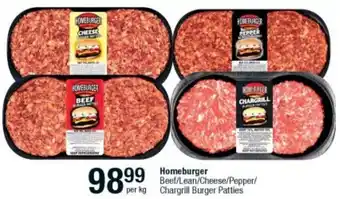 Checkers Homeburger Beef/Lean/Cheese/Pepper/ Chargrill Burger Patties offer