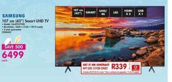 Makro Samsung 107cm (43") Smart UHD TV offer