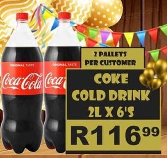 Advance Cash n Carry COKE COLD DRINK 2L X 6'S offer