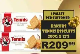 Advance Cash n Carry BAKERS TENNIS BISCUITS 200G X 12'S offer