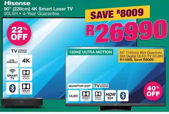House & Home Hisense 90" (228cm) 4K Smart Laser TV 90L5H 4-Year Guarantee offer