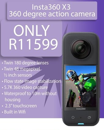 Foto First Insta360 X3 360 degree action camera offer