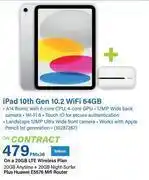Incredible Connection Apple ipad 10th gen 10.2 wifi 64gb-on a 20gb lte wireless plan offer