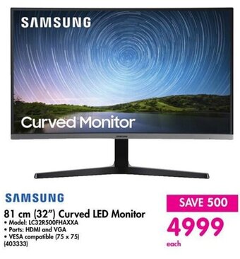 Makro SAMSUNG 81 cm (32") Curved LED Monitor offer