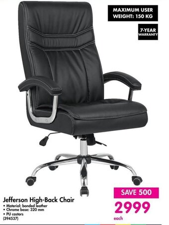 Makro Jefferson High-Back Chair offer
