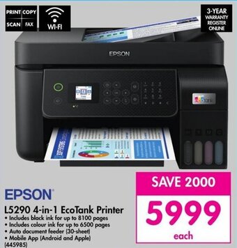 Makro EPSON L5290 4-in-1 EcoTank Printer offer