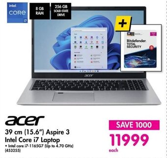 Makro acer 39 cm (15.6") Aspire 3 Intel Core i7 Laptop offer
