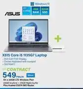Incredible Connection Asus x515 core i5 1135g7 laptop-on a 20gb lte wireless plan offer
