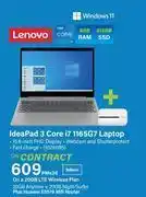 Incredible Connection Lenovo ideapad 3 core i7 1165g7 laptop-on a 20gb lte wireless plan offer