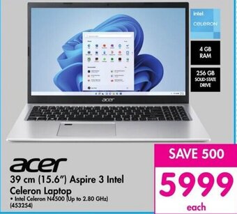 acer 39 cm (15.6") Aspire 3 Intel Celeron Laptop