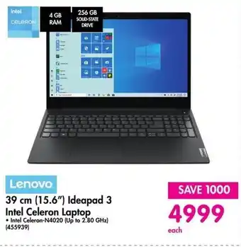 Makro 39 cm (15.6") Ideapad 3 Intel Celeron Laptop Lenovo offer