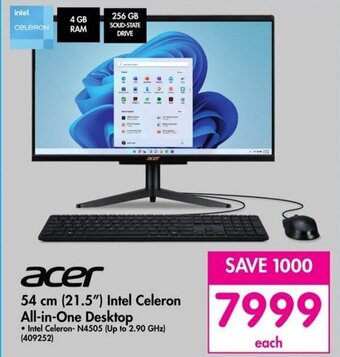 Makro acer 54 cm (21.5") Intel Celeron All-in-One Desktop offer