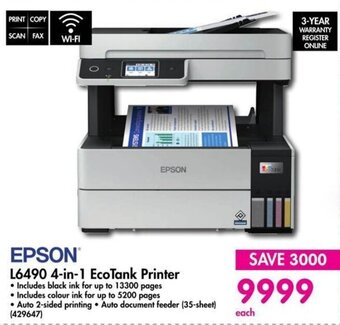 Makro EPSON L6490 4-in-1 EcoTank Printer offer