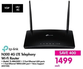 Makro tp-link N300 4G LTE Telephony Wi-Fi Router offer